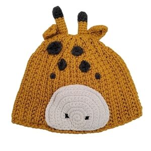 Next Baby 6-12M Infant Lined Giraffe Knit Beanie Hat